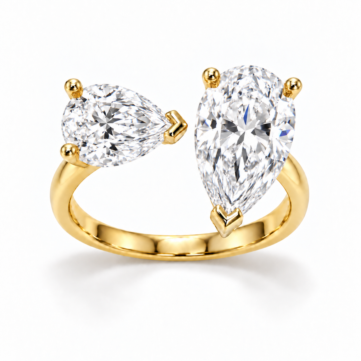 14K Fancy Small + Big Pear — Free Form (Size 6)