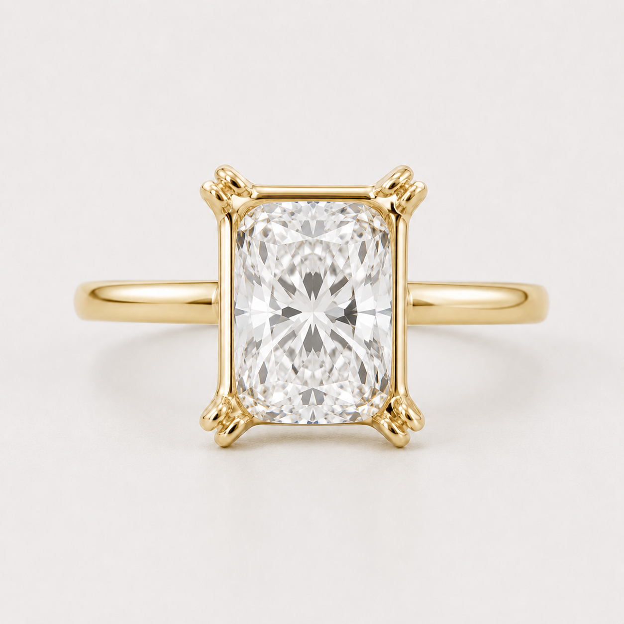 14K Elongated Cushion Solitaire — Double Prong, Size 6.5 — alternate product view 6