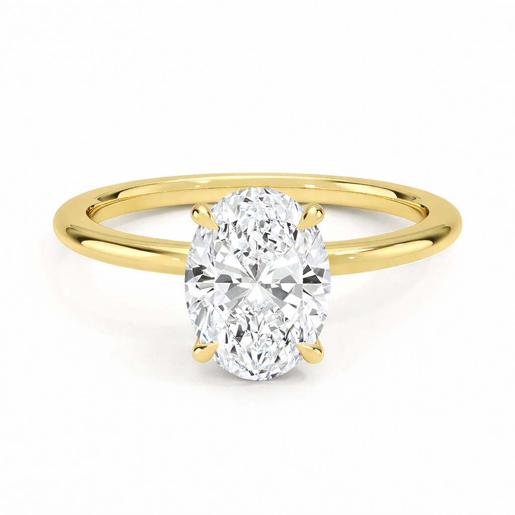 Oval Solitaire Rings