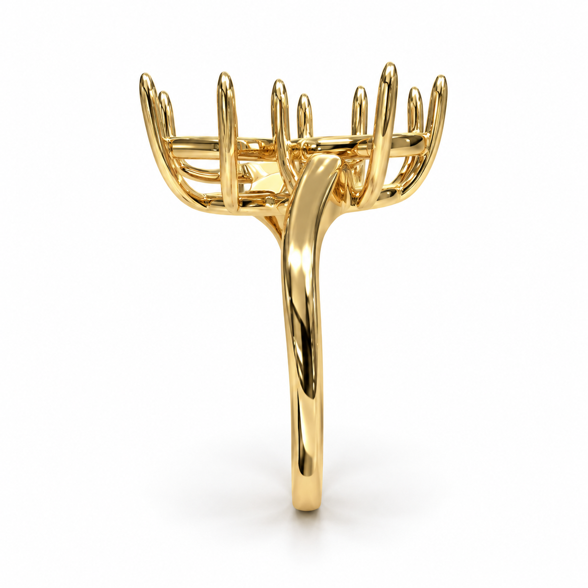 14K Double Pear — Free Form (Size 6)