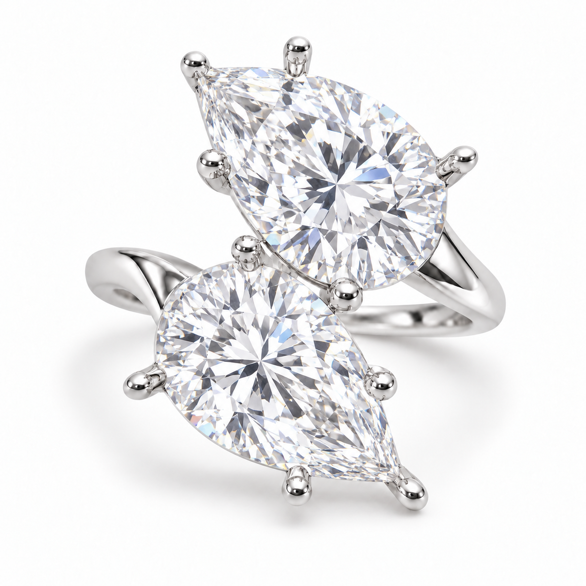 14K Double Pear — Free Form (Size 6)