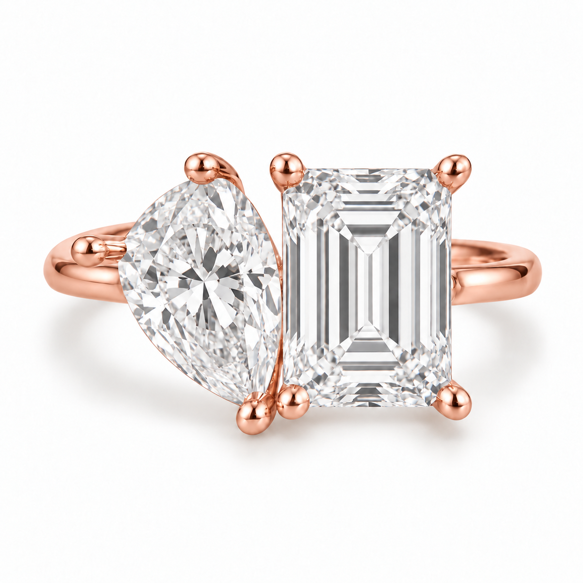 14K Toi et Moi — Free Form (Size 6.5)