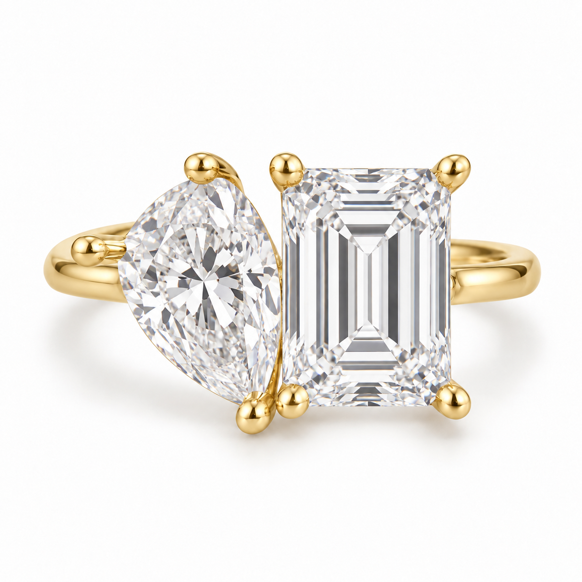 14K Toi et Moi — Free Form (Size 6.5)
