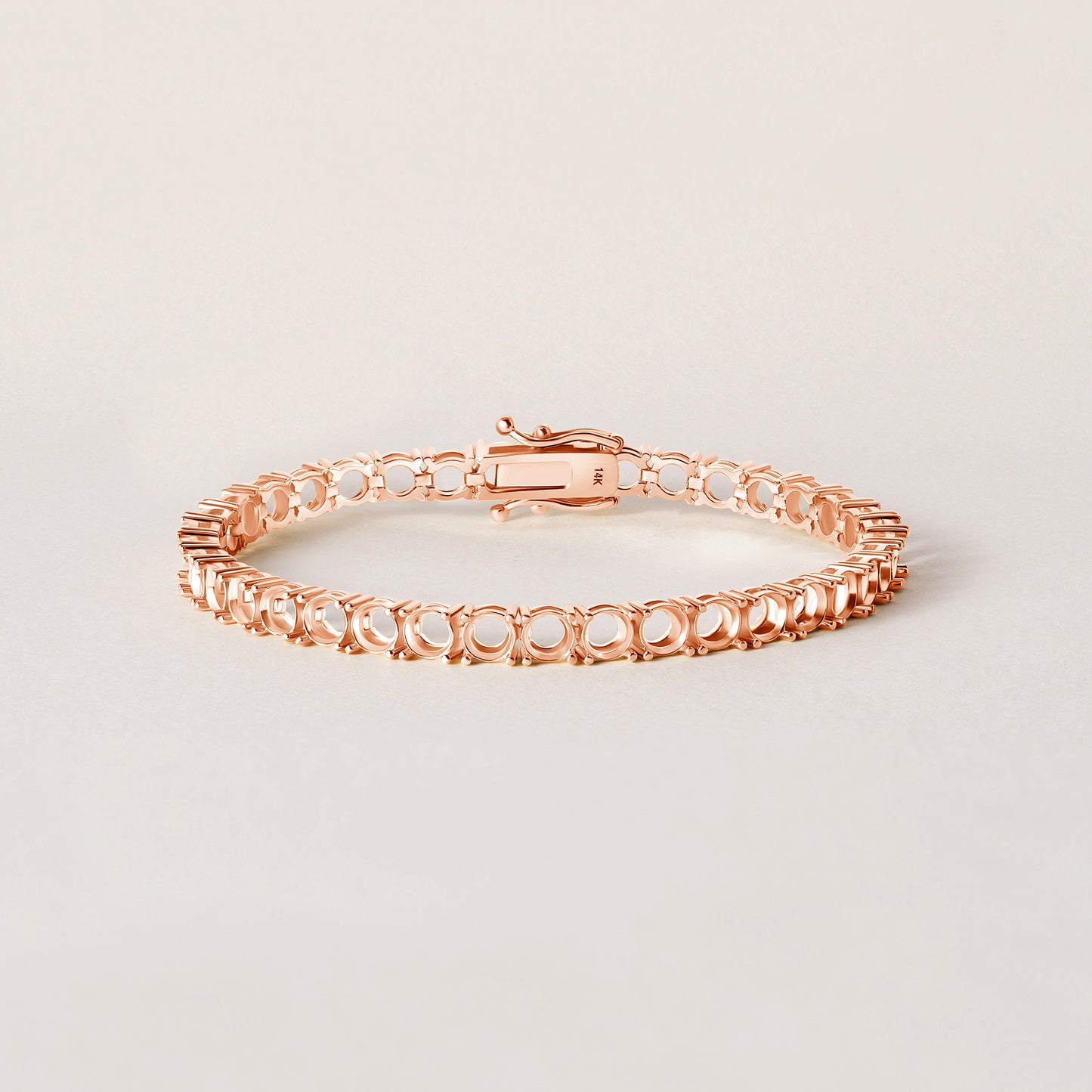 14K 4 Prong Lightweight Tennis Bracelet — alternate product view 7