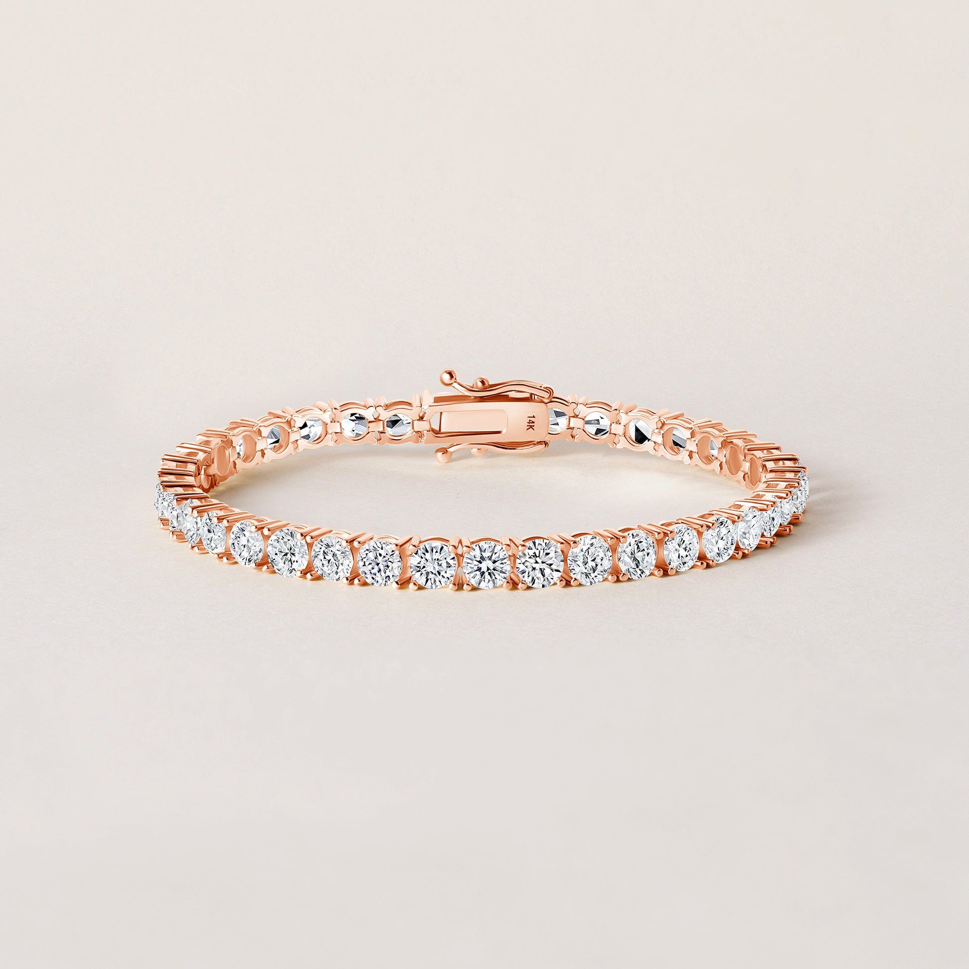 14K 4 Prong Lightweight Tennis Bracelet — alternate product view 8