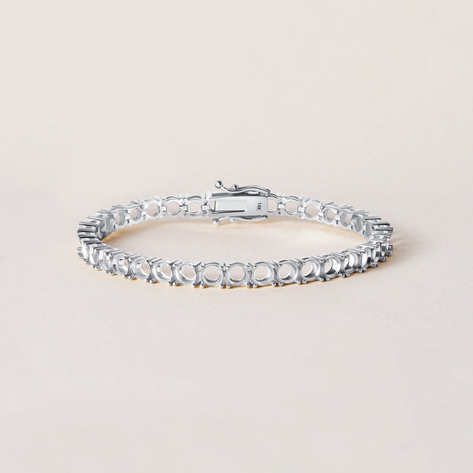 14K 4 Prong Tennis Bracelet — 14K gold mounting