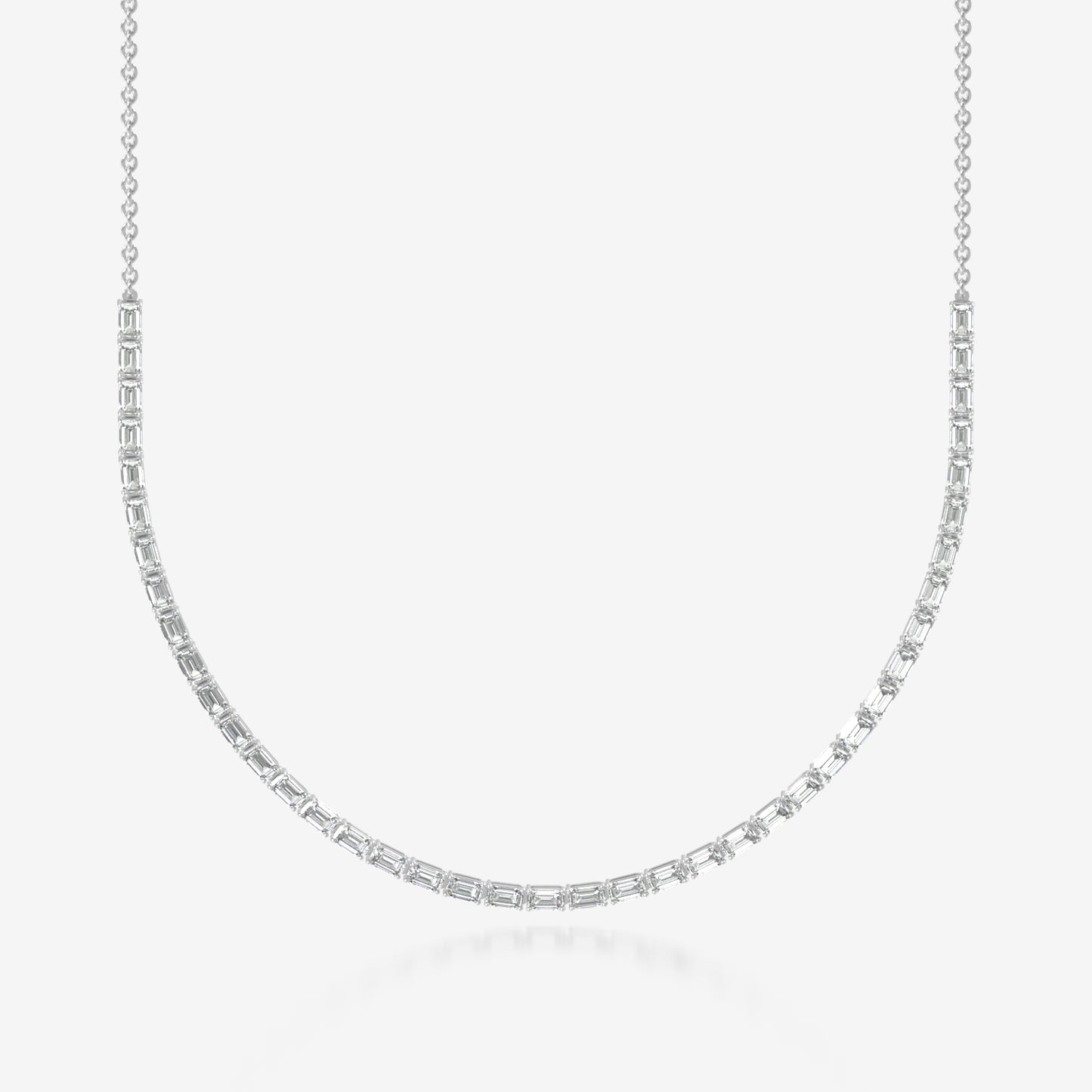 14K Emerald Tennis Necklace