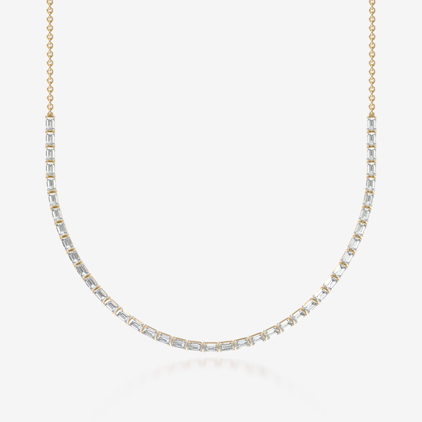 14K Emerald Tennis Necklace