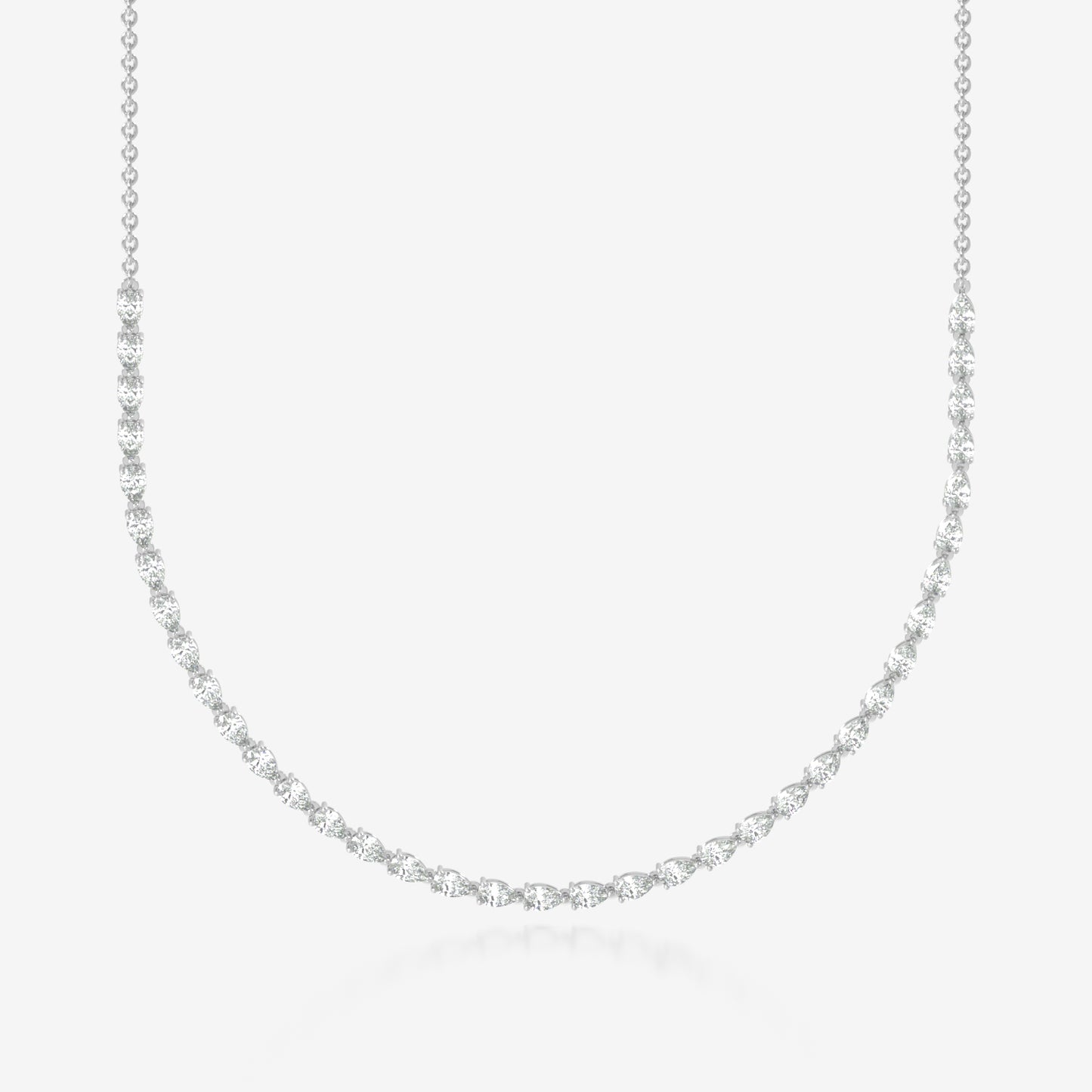 14K Pear Tennis Necklace