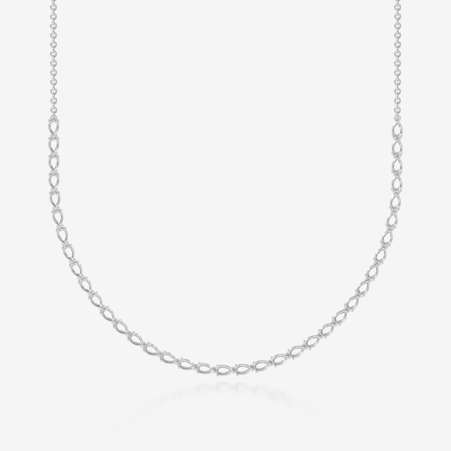 14K Pear Tennis Necklace