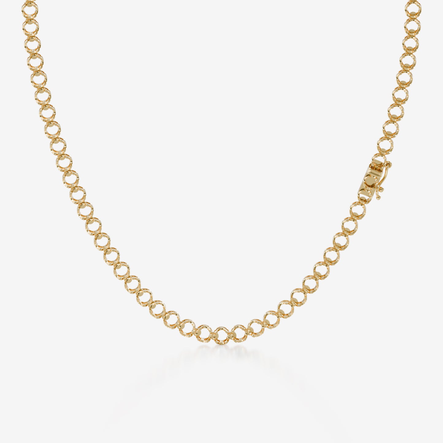 14K Illusion Tennis Necklace