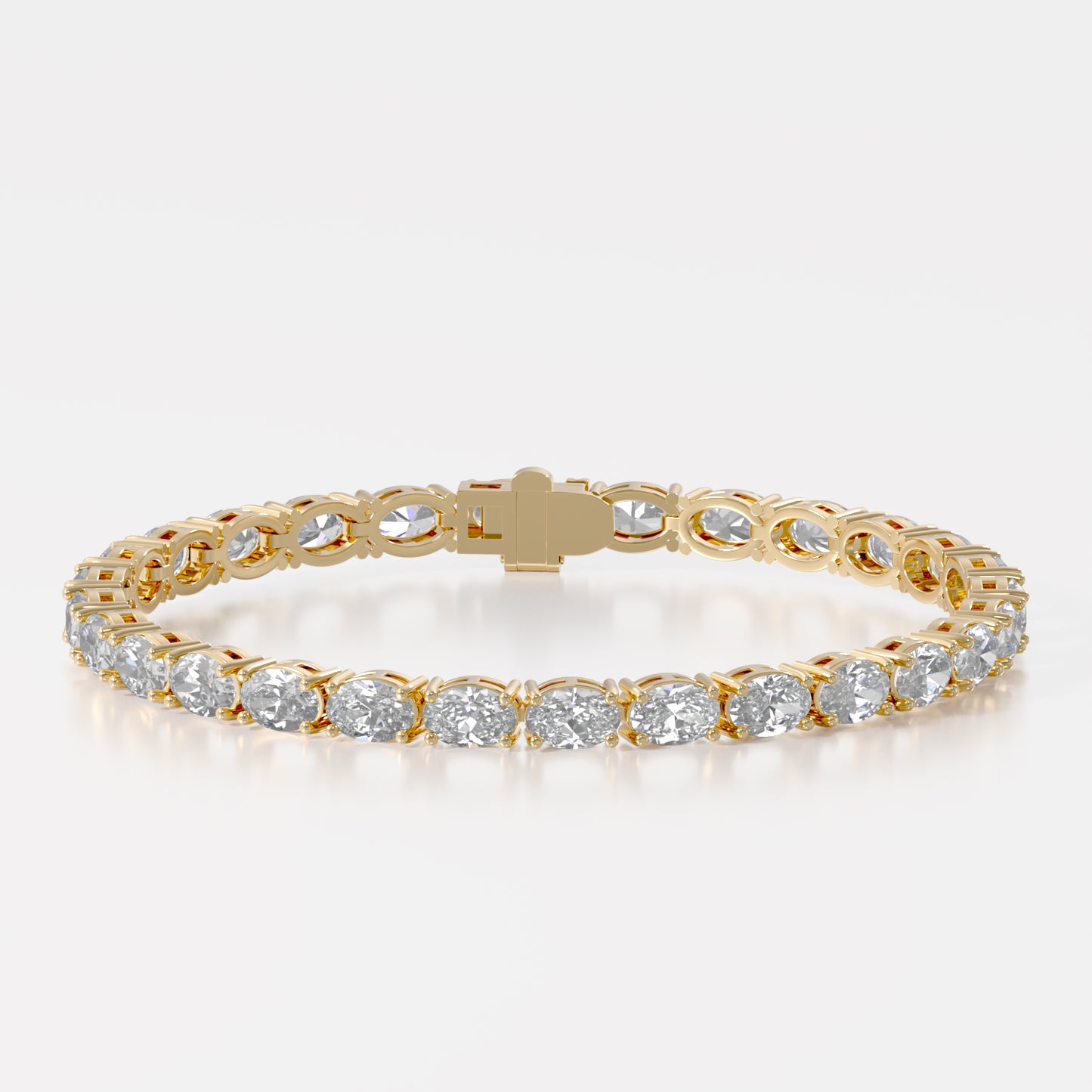 14K E/W Oval Tennis Bracelet — alternate product view 5