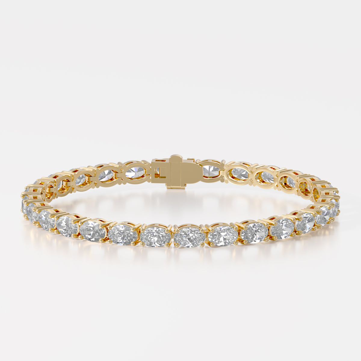 14K E/W Oval Tennis Bracelet — alternate product view 5
