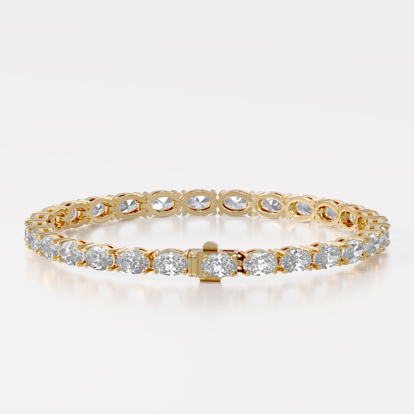 14K E/W Oval Tennis Bracelet — alternate product view 7