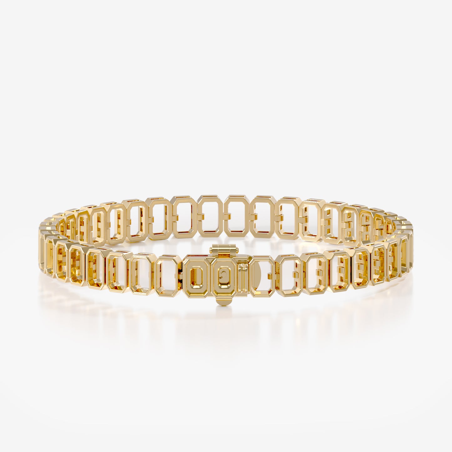 14K Bezel Emerald Tennis Bracelet