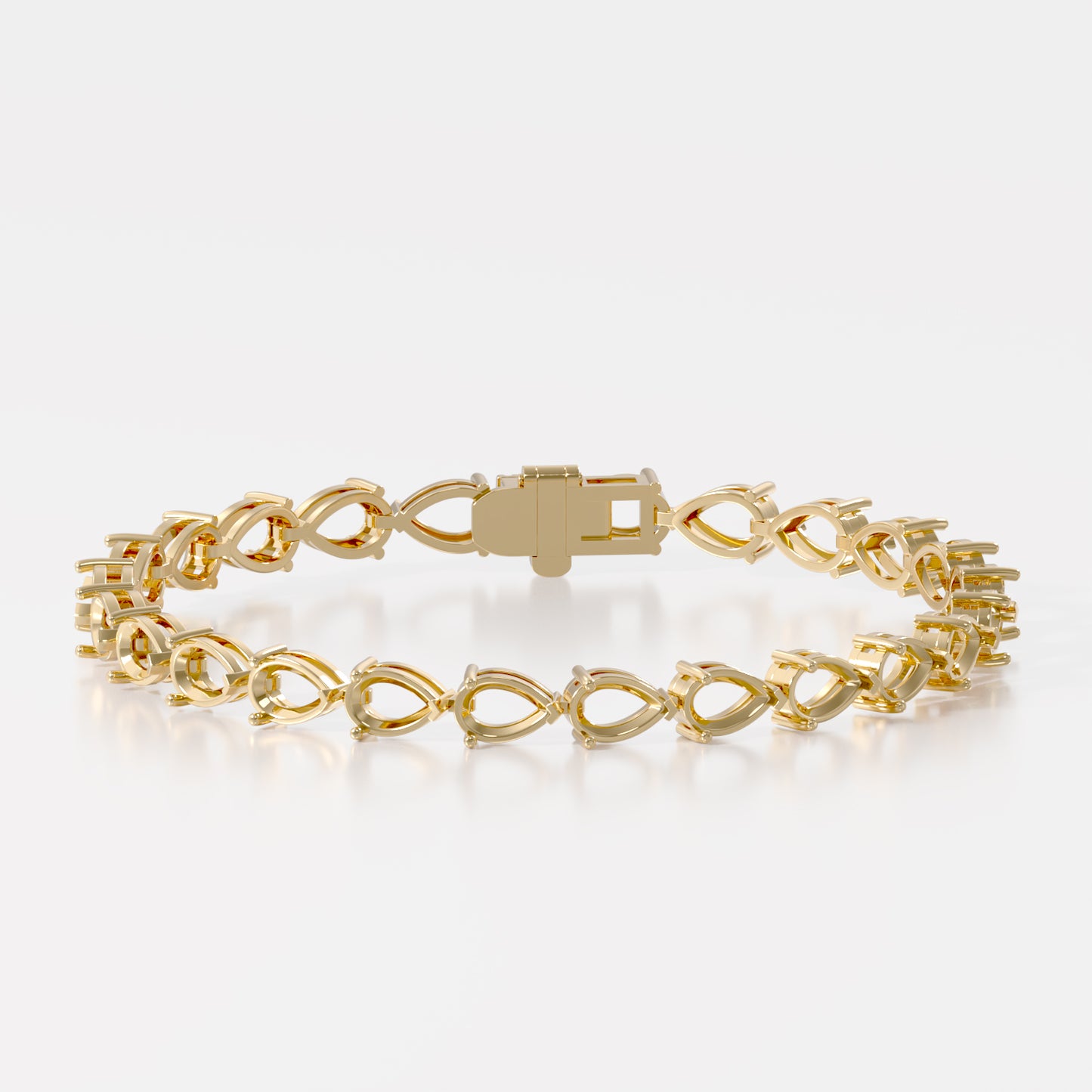 14K E/W Pear Tennis Bracelet — alternate product view 6