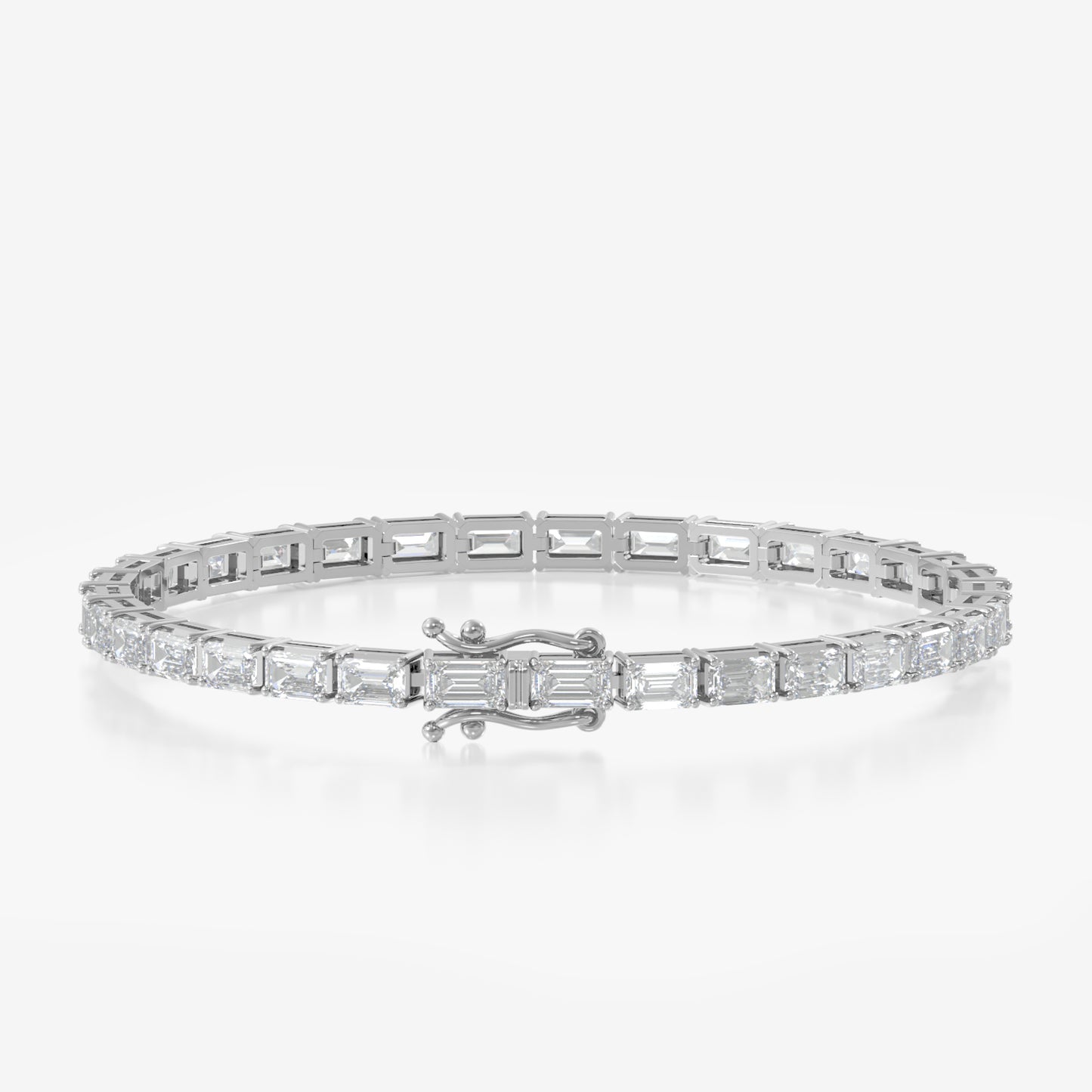 14K Emerald East West Tennis Bracelet