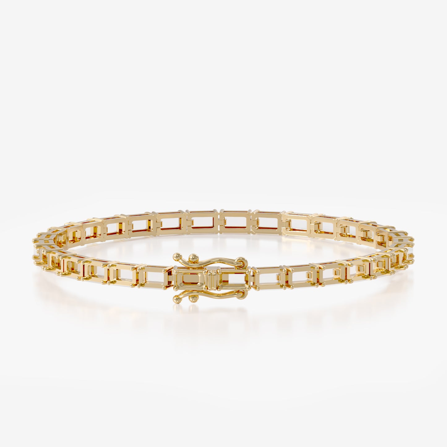 14K Emerald East West Tennis Bracelet