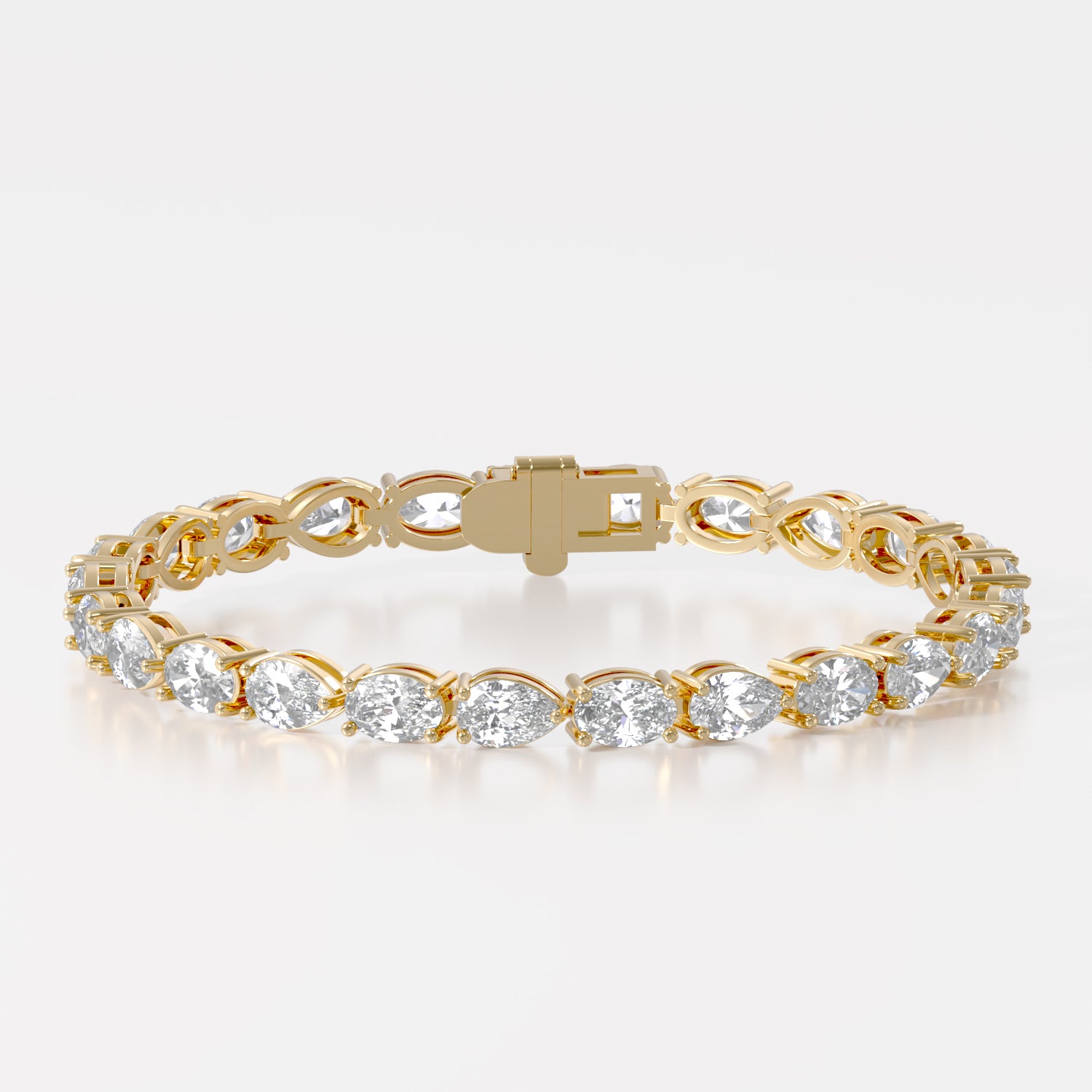 14K Pear Oval Mixed Shape Bracelet — alternate product view 5