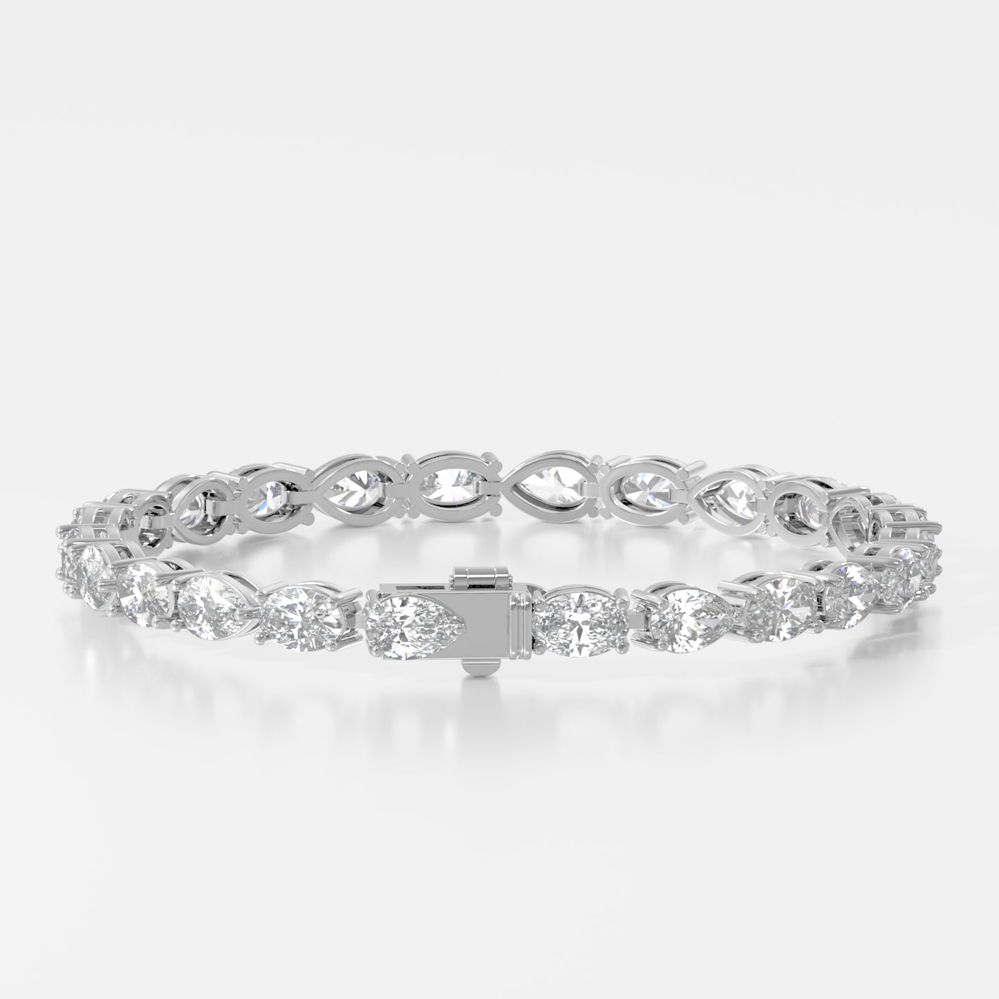 14K Pear Oval Mixed Shape Bracelet — alternate product view 3
