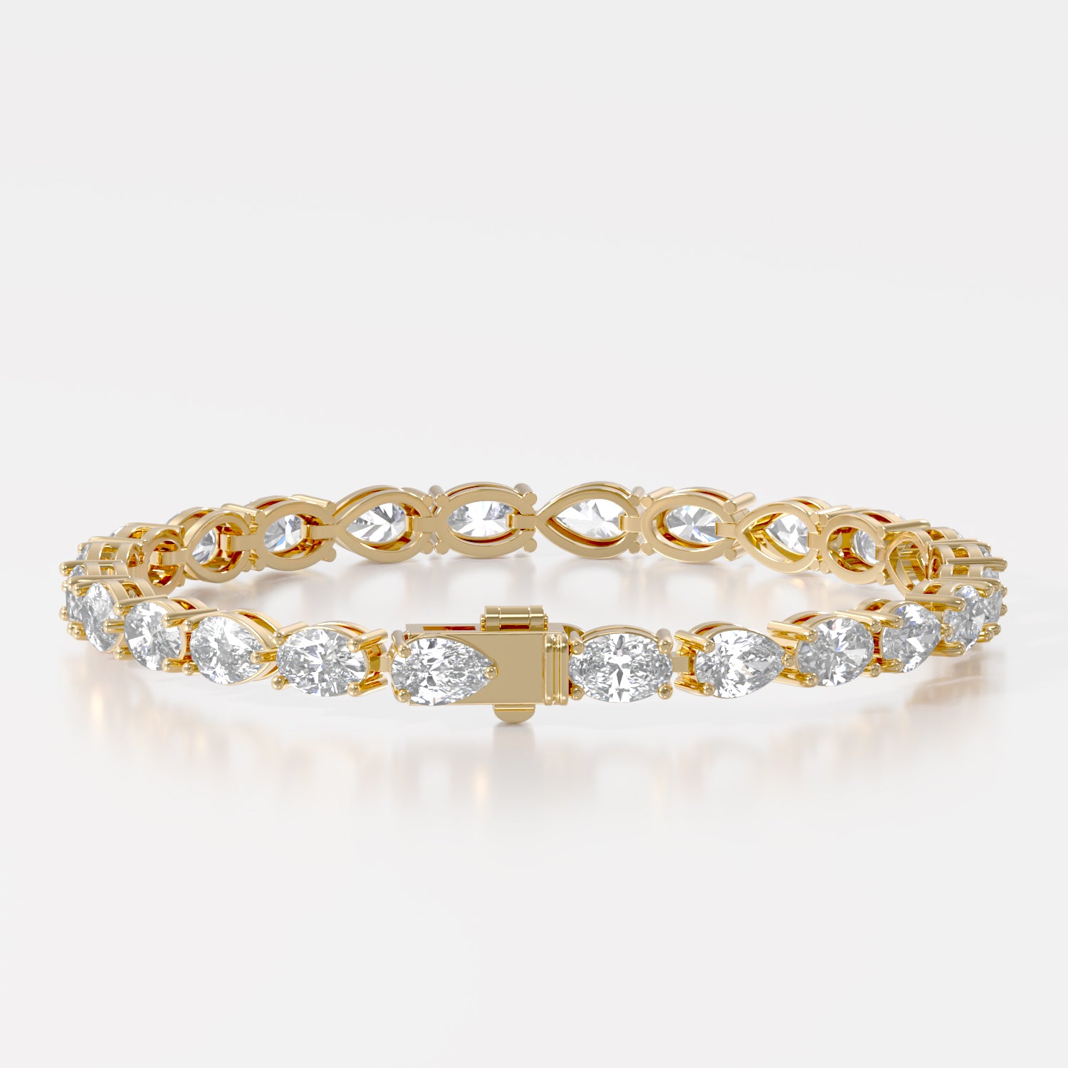 14K Pear Oval Mixed Shape Bracelet — alternate product view 7