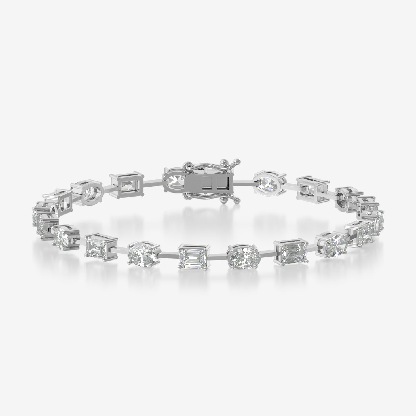 Oval Emerald Mixed Shape Bracelet