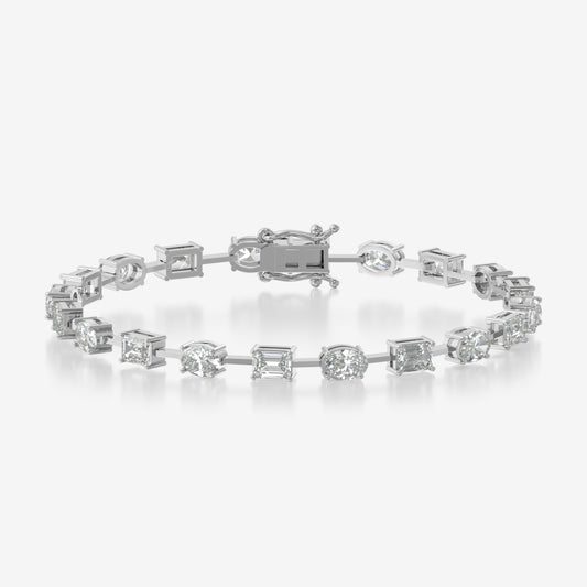 Oval Emerald Mixed Shape Bracelet