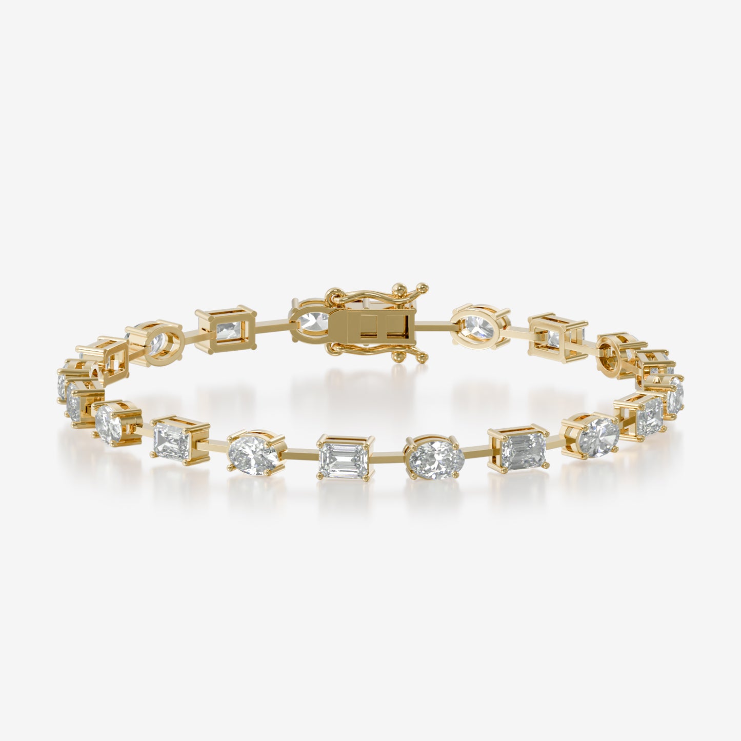 Oval Emerald Mixed Shape Bracelet