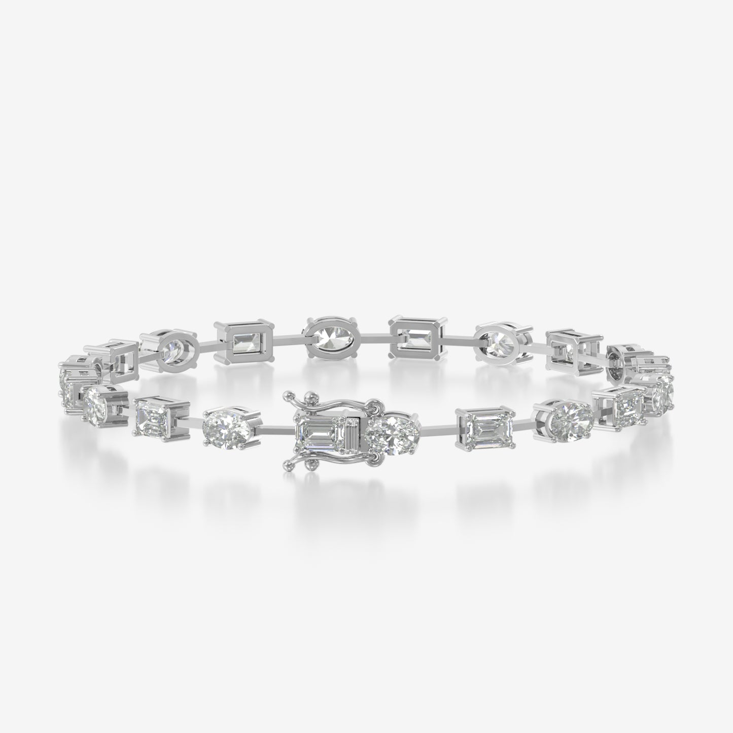 Oval Emerald Mixed Shape Bracelet