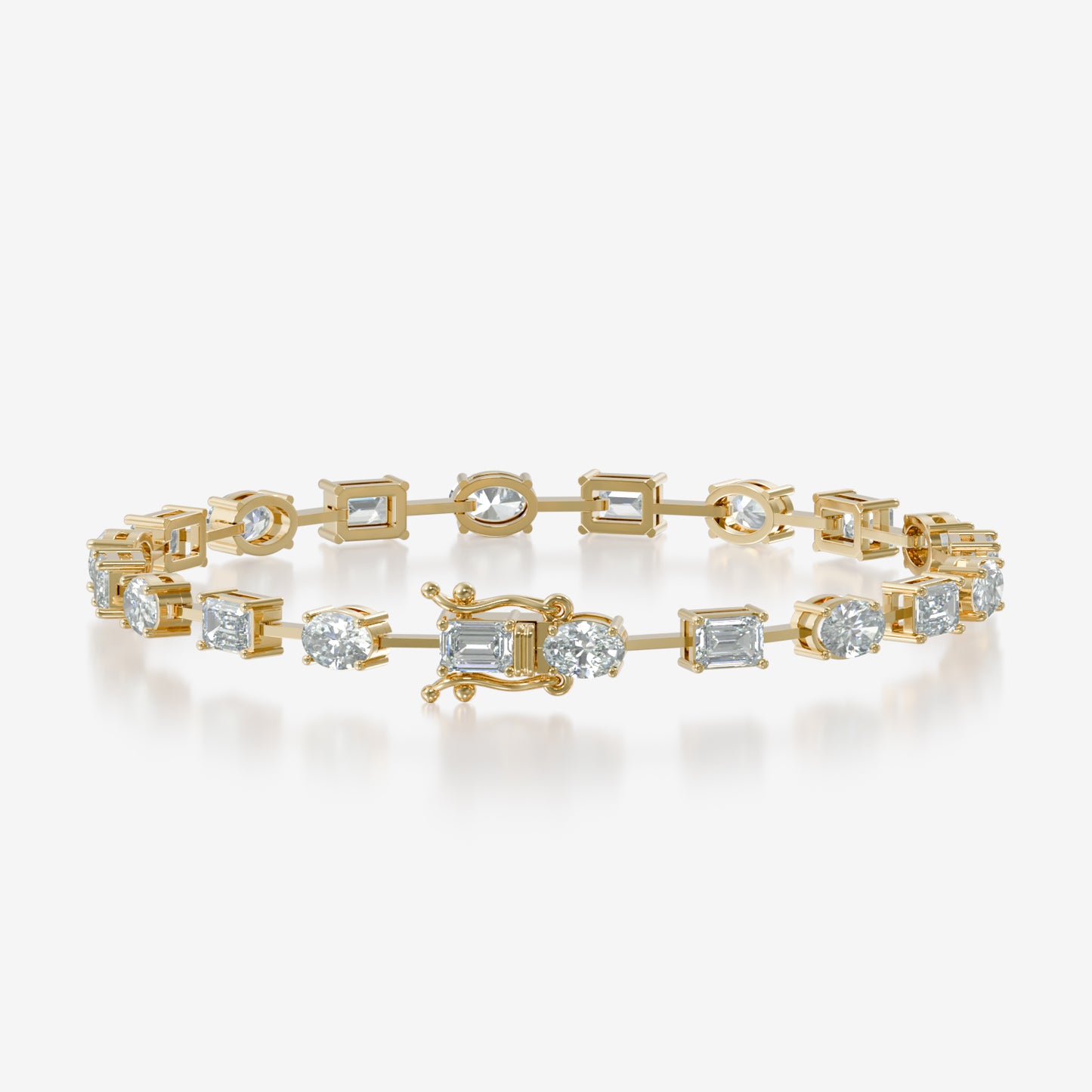 Oval Emerald Mixed Shape Bracelet