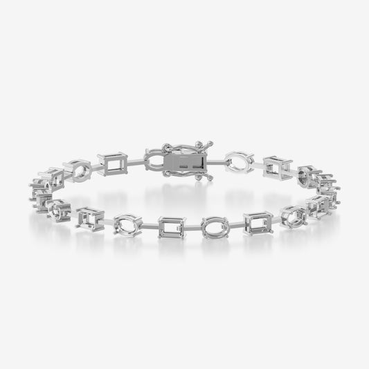 Oval Emerald Mixed Shape Bracelet