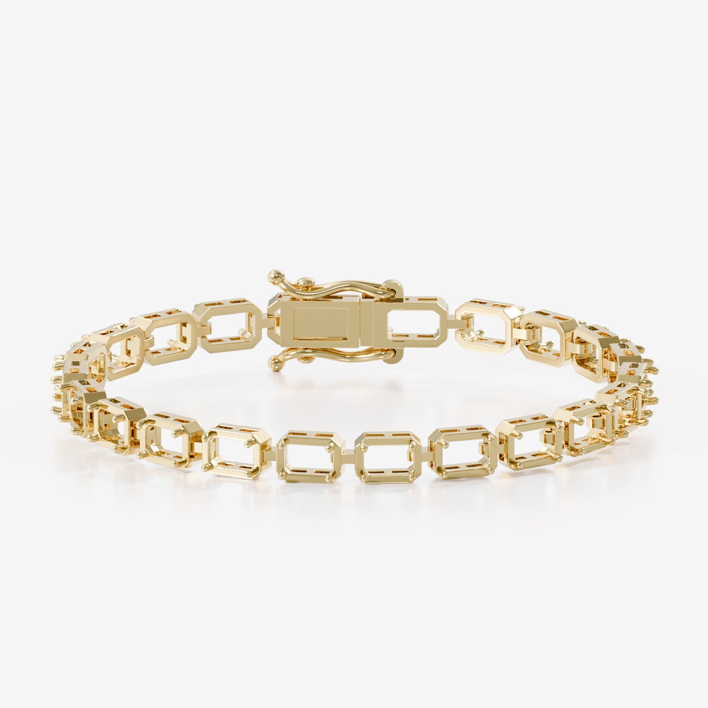 Fancy Emerald Shape Bracelet