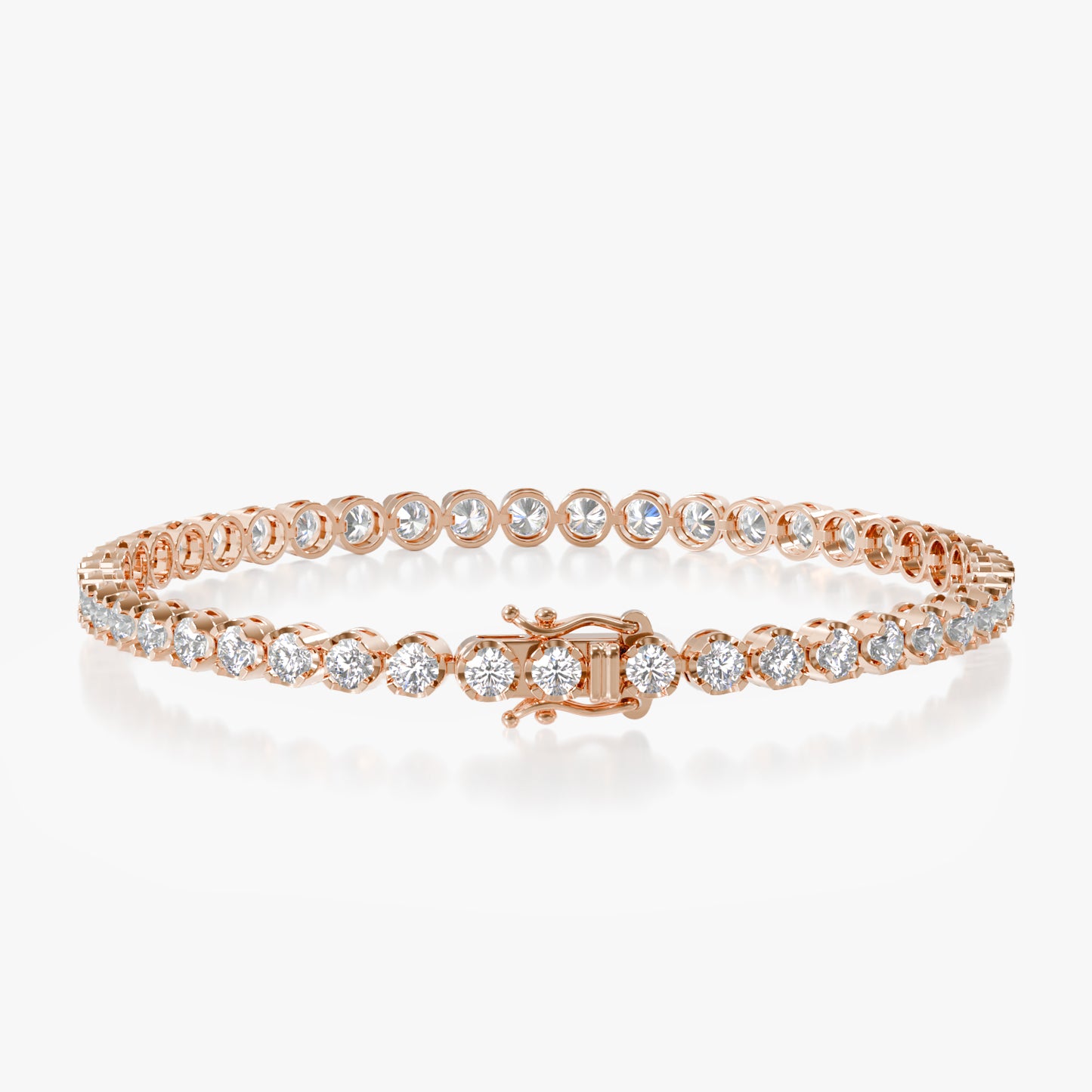 14K Ultra Light Illusion Tennis Bracelet