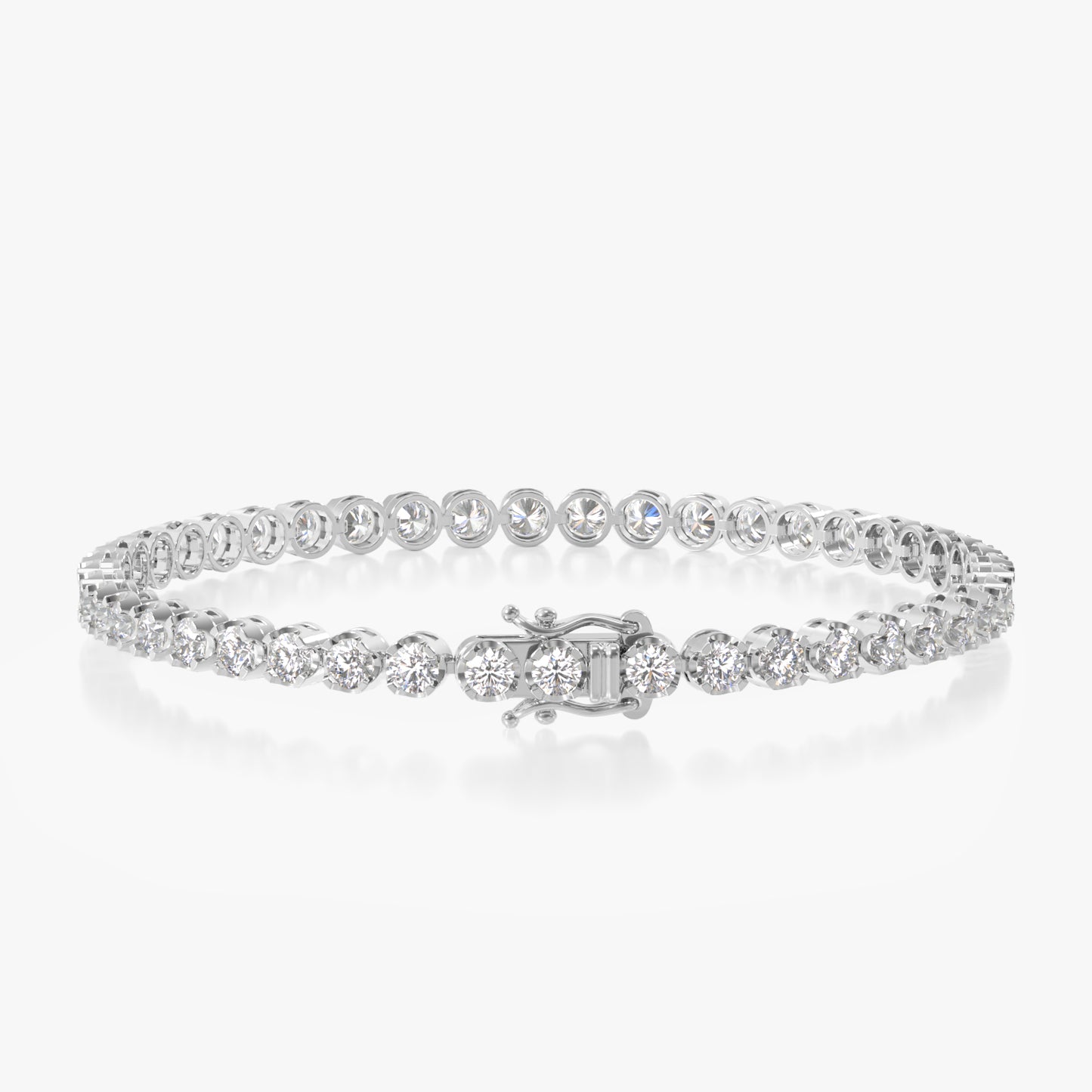 14K Ultra Light Illusion Tennis Bracelet