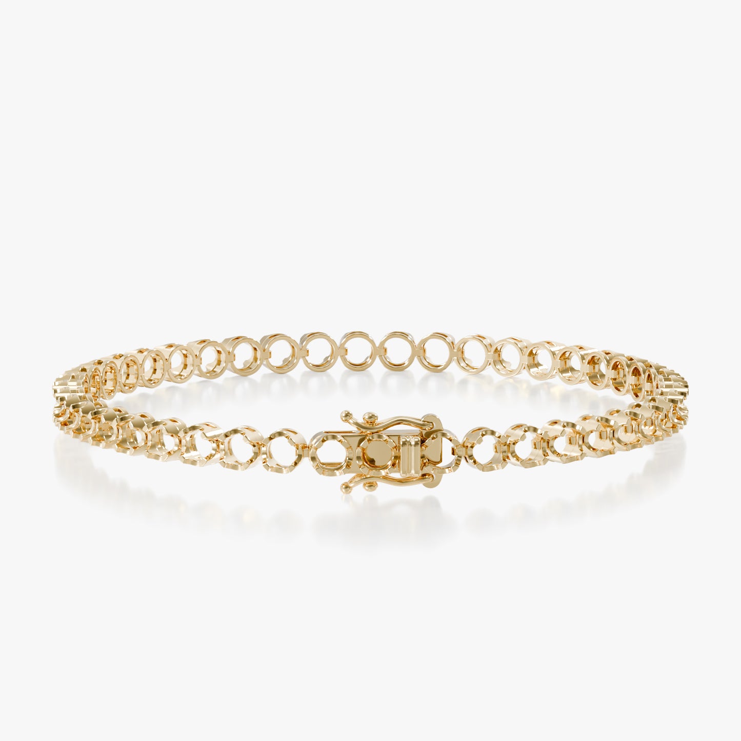 14K Ultra Light Illusion Tennis Bracelet