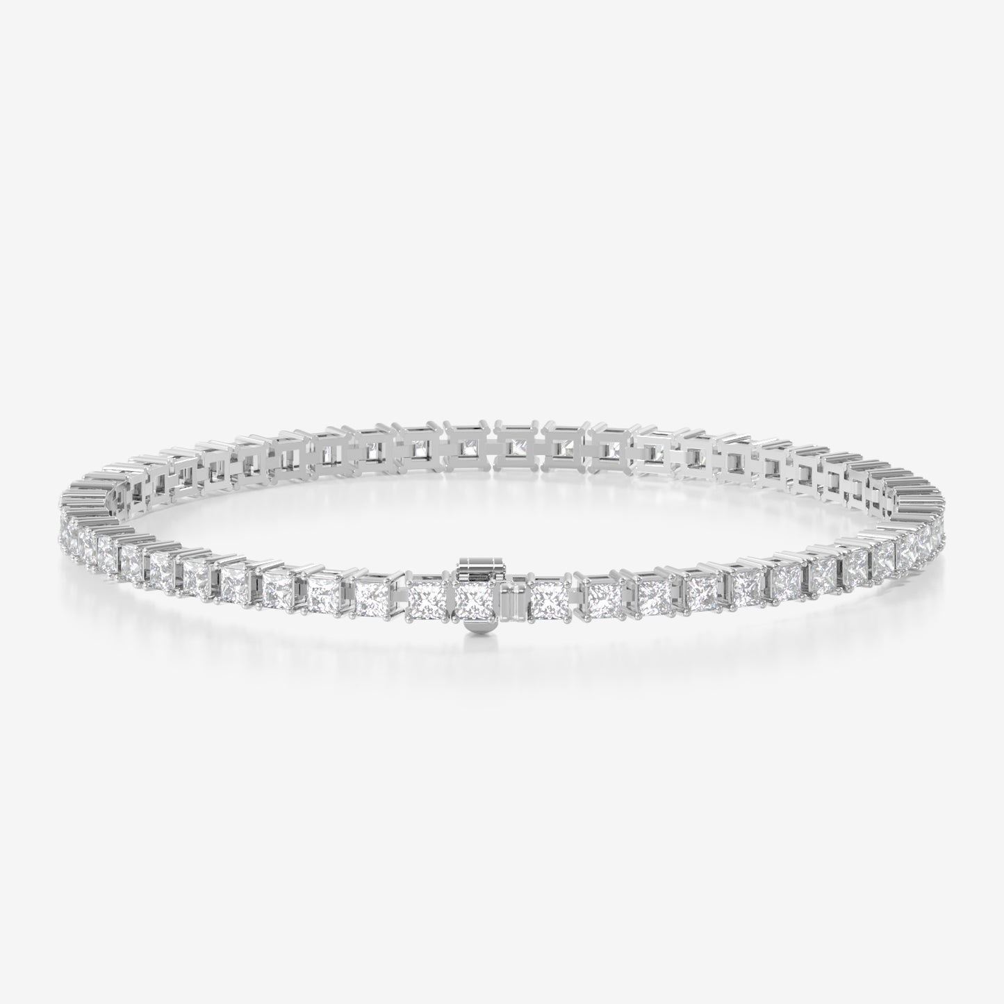 14K Princess Tennis Bracelet — alternate product view 2