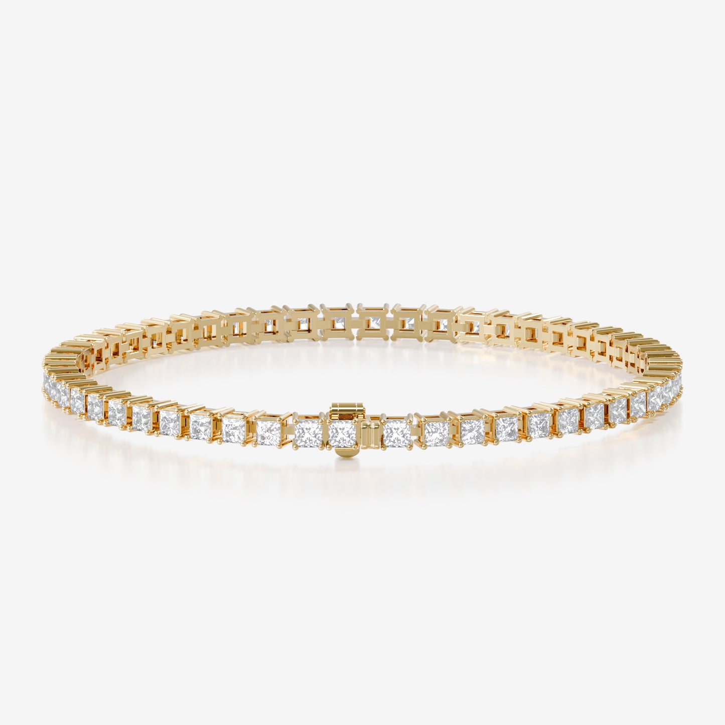 14K Princess Tennis Bracelet — alternate product view 5