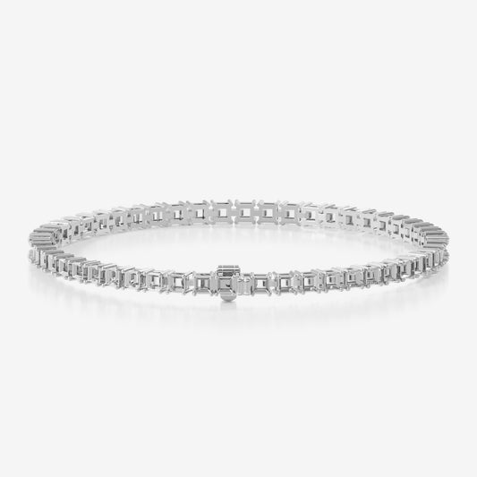 14K Princess Tennis Bracelet — 14K gold mounting