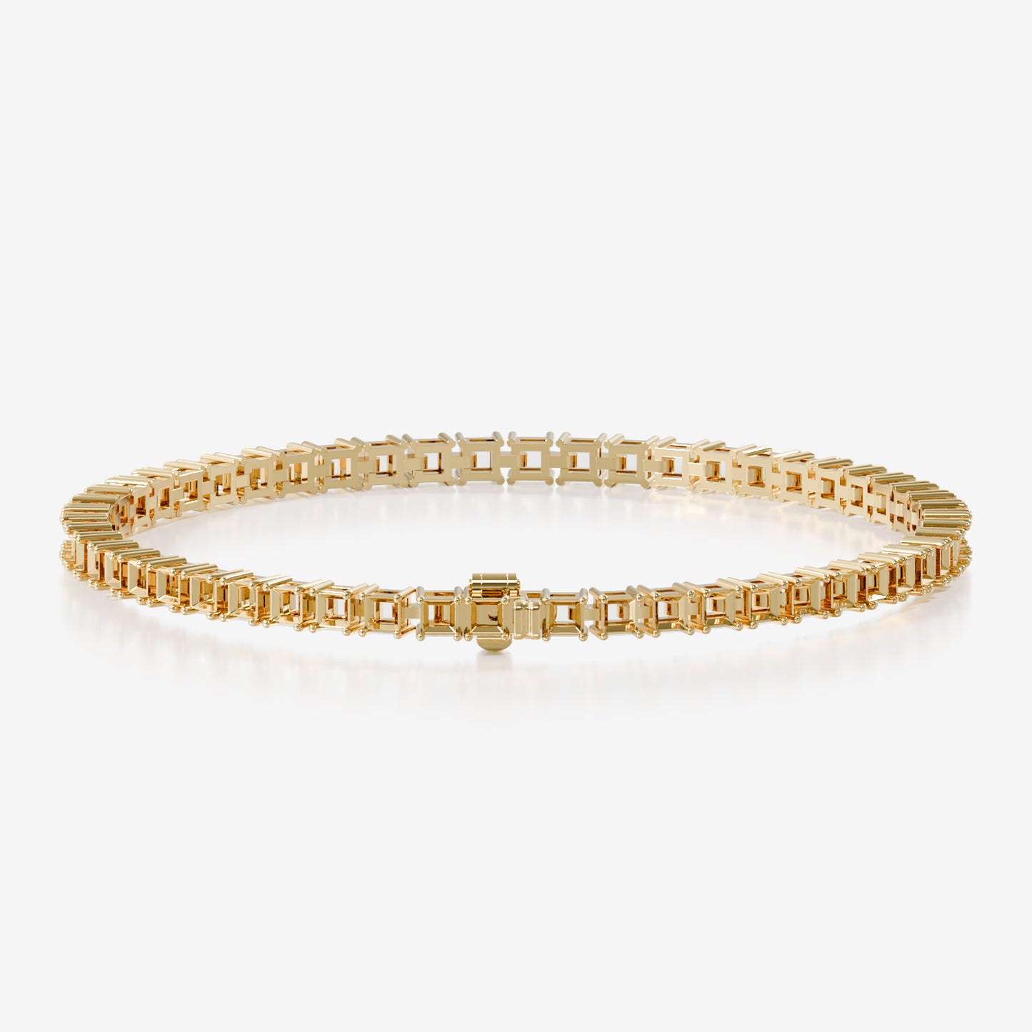14K Princess Tennis Bracelet — alternate product view 4