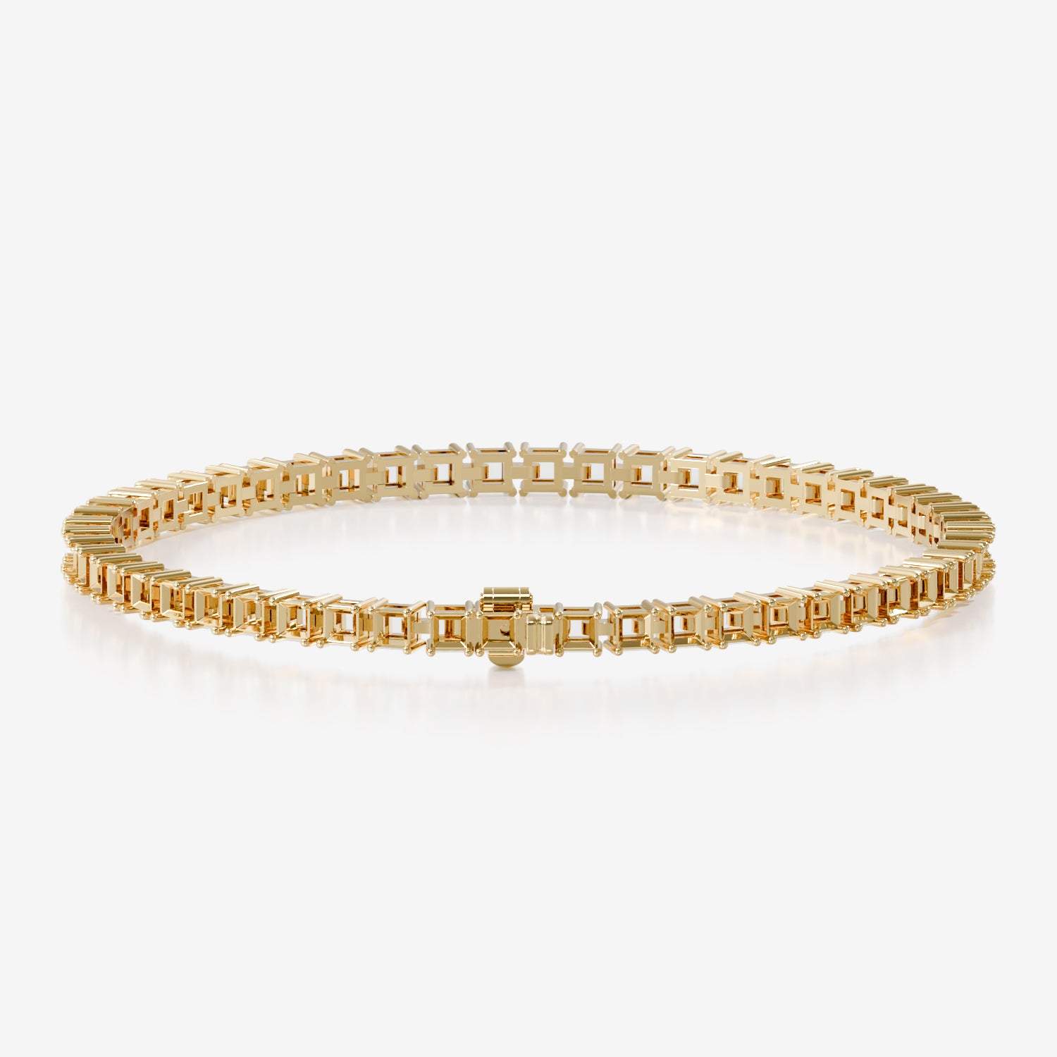 14K Princess Tennis Bracelet — alternate product view 4