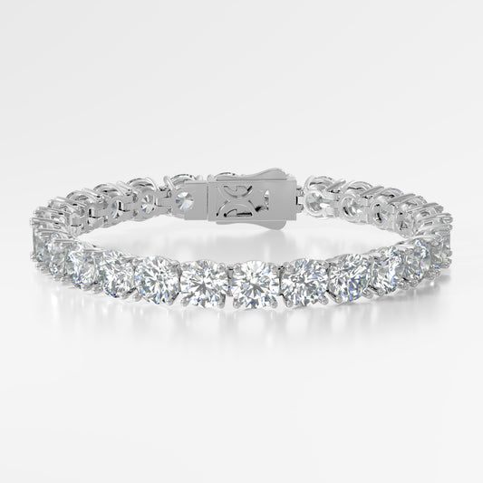 14K Elegant Lightweight 4 Prong Tennis Bracelet — 14K gold mounting