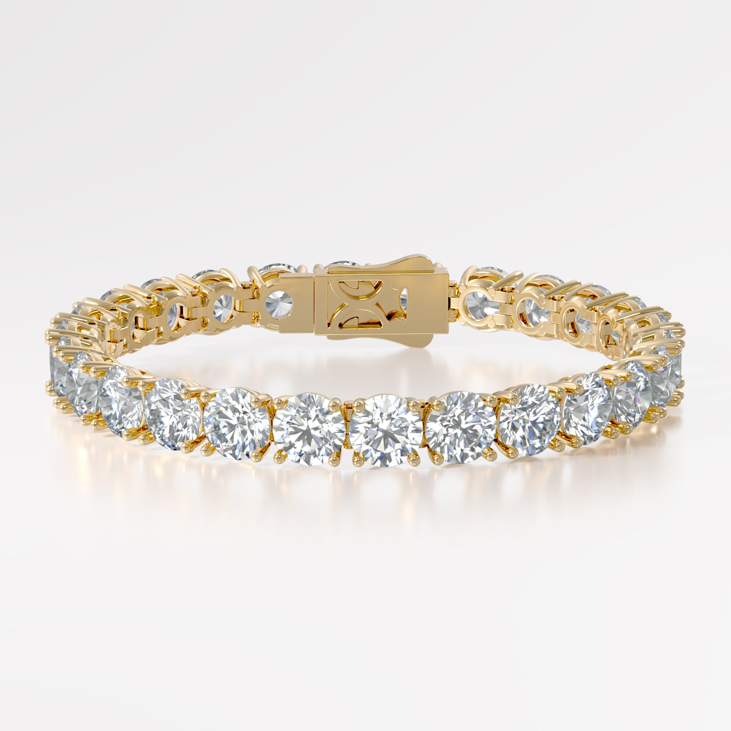 14K Elegant Lightweight 4 Prong Tennis Bracelet — alternate product view 5