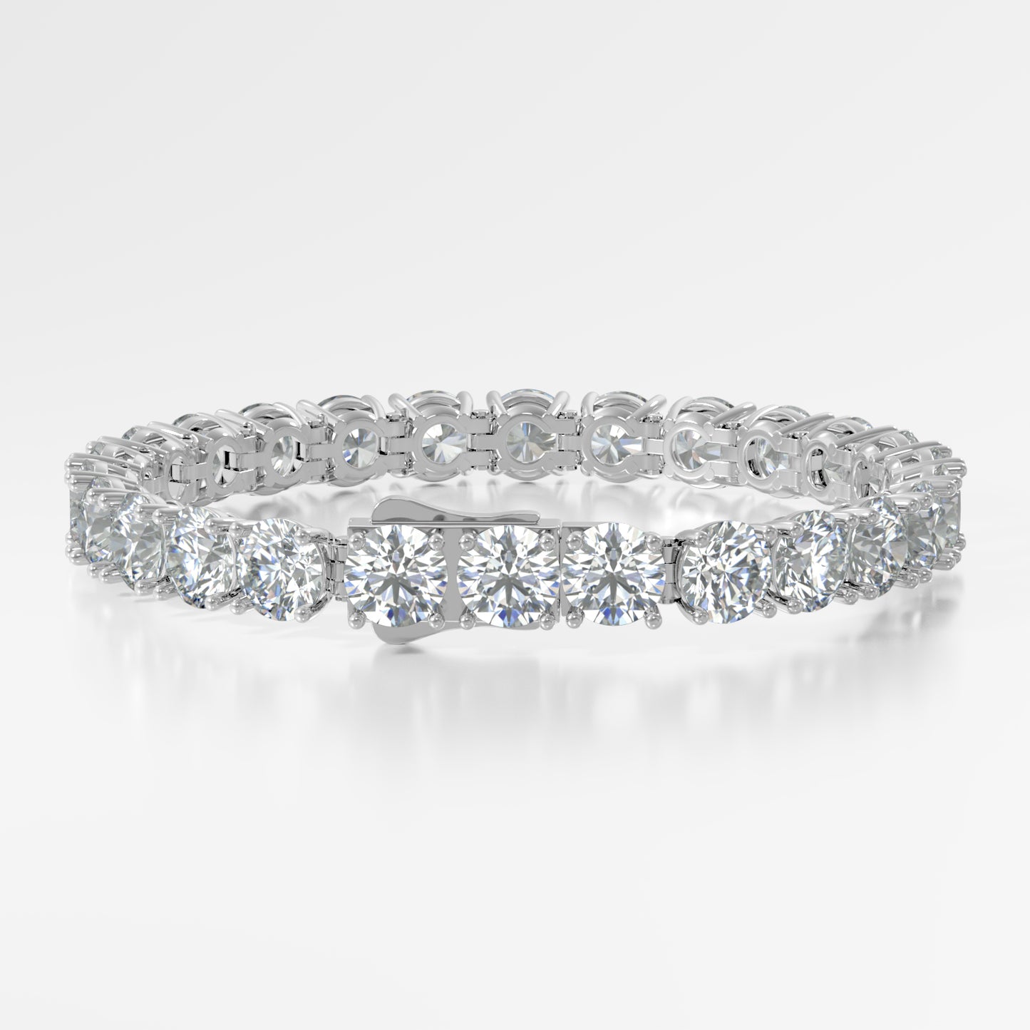 14K Elegant Lightweight 4 Prong Tennis Bracelet — alternate product view 4