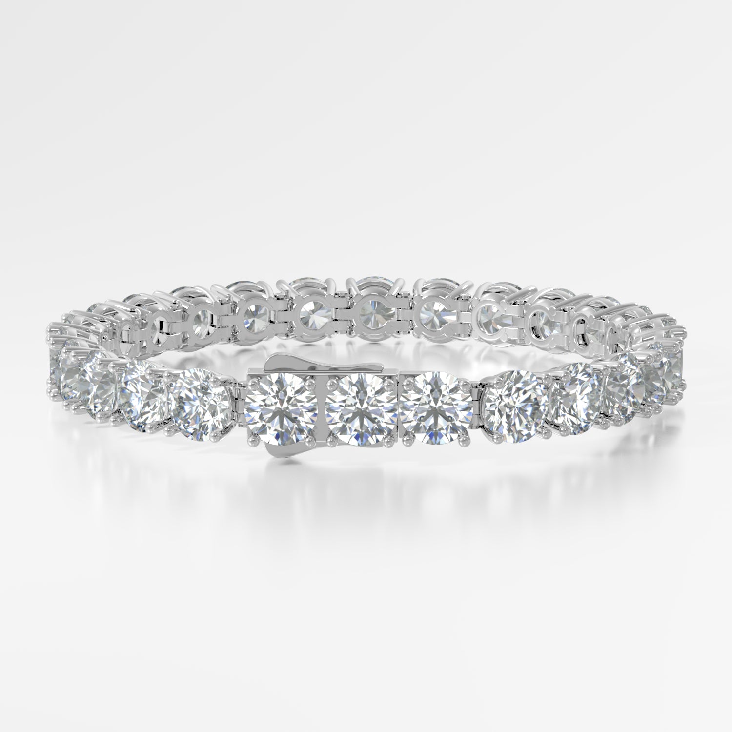 14K Elegant Lightweight 4 Prong Tennis Bracelet — alternate product view 4