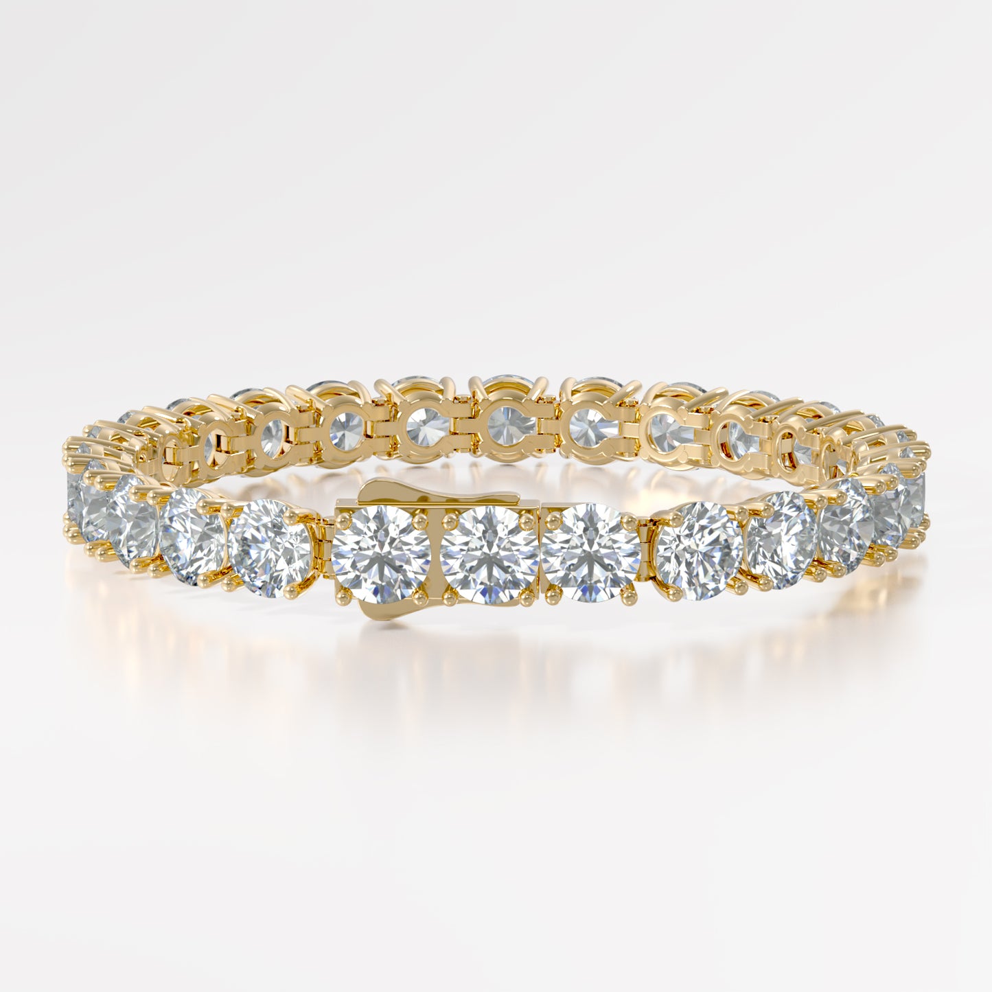 14K Elegant Lightweight 4 Prong Tennis Bracelet — alternate product view 8