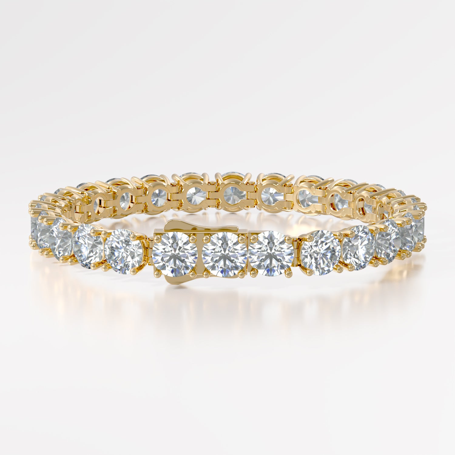 14K Elegant Lightweight 4 Prong Tennis Bracelet — alternate product view 8