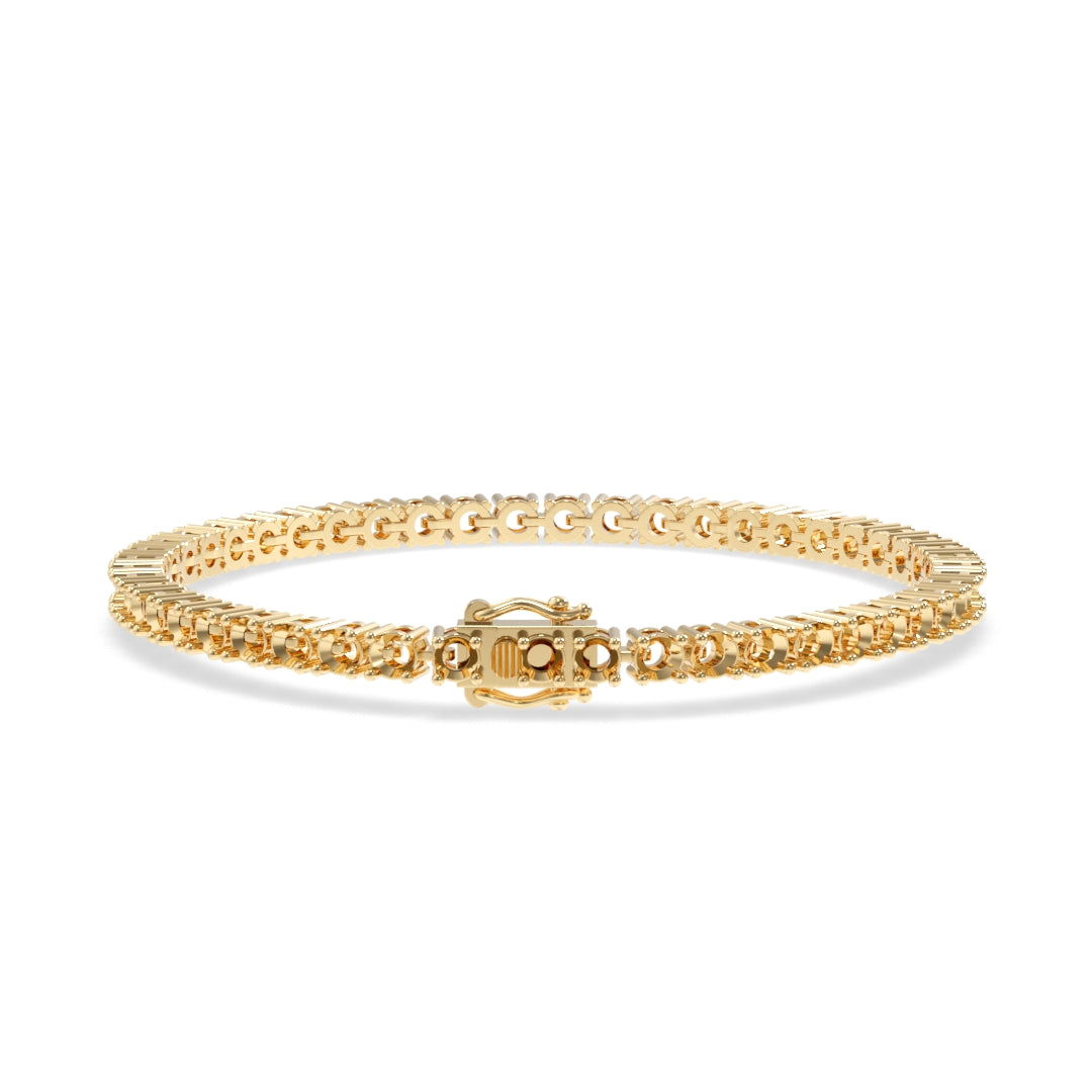 14K 4 Prong Tennis Bracelet