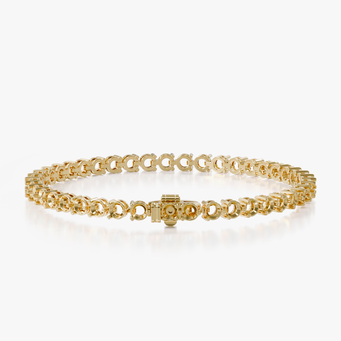 14K 3 Prong Tennis Bracelet