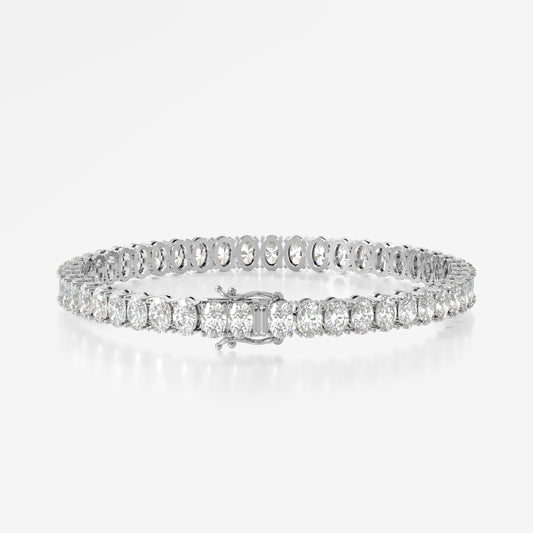 14K Oval Tennis Bracelet