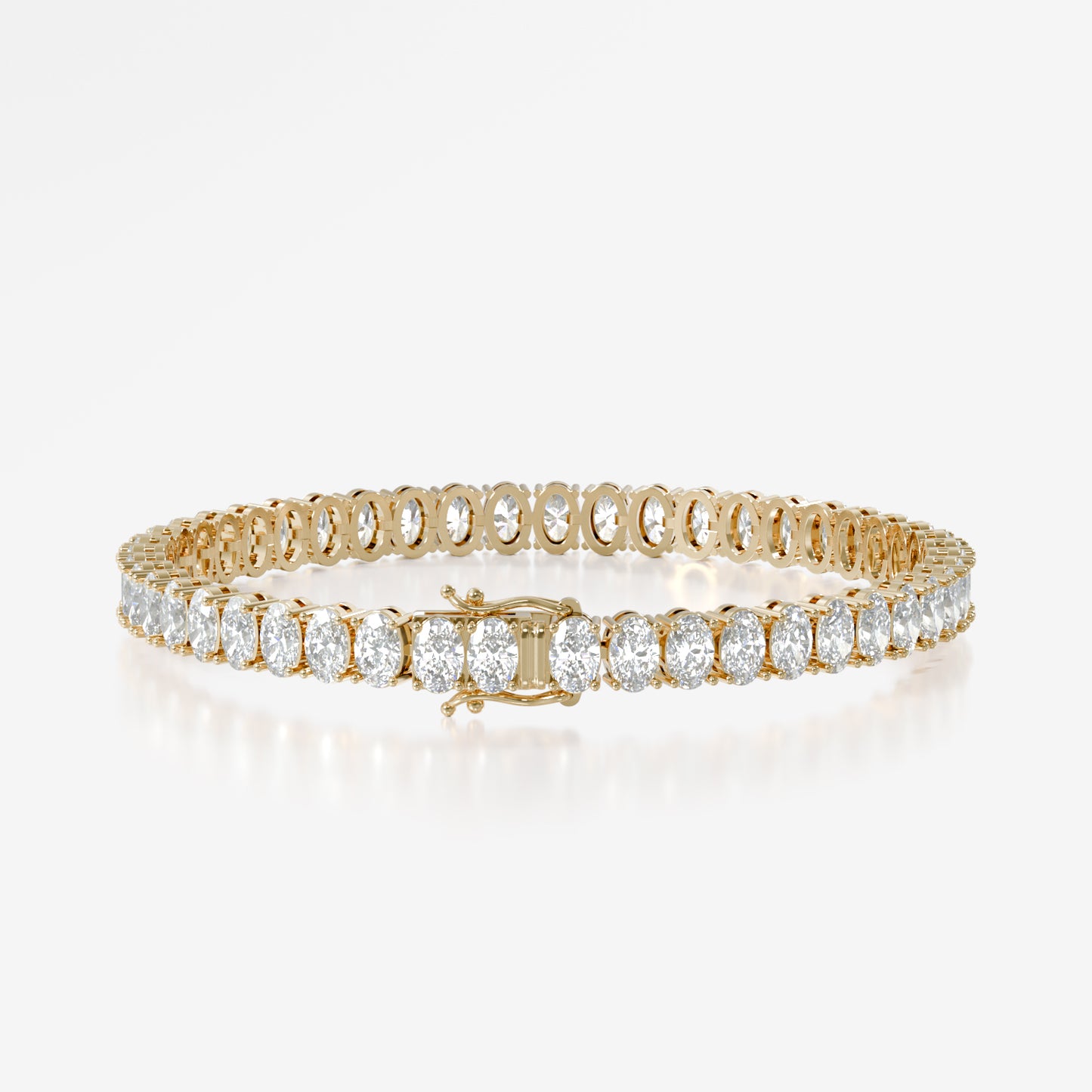 14K Oval Tennis Bracelet